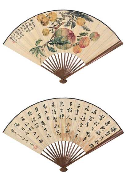 赵云壑 桃寿 成扇